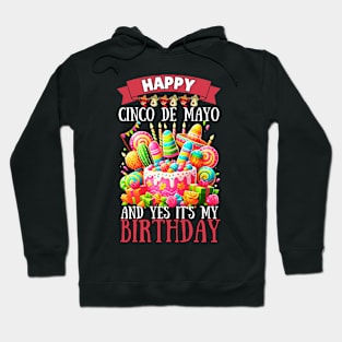 Happy Cinco De Mayo And Yes It's My Birthday Kids Boys Men Hoodie